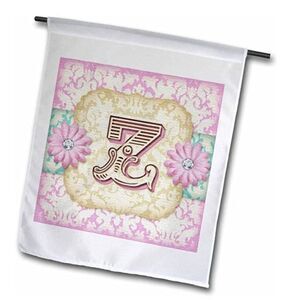 Monogram Initial Z Garden Flag, 12 by 18-Inch